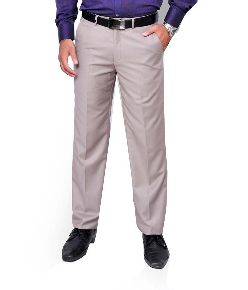Oxemberg Men Cream Regular Formal 