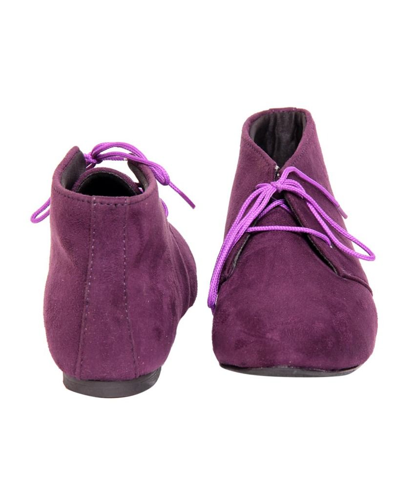 purple suede chelsea boots