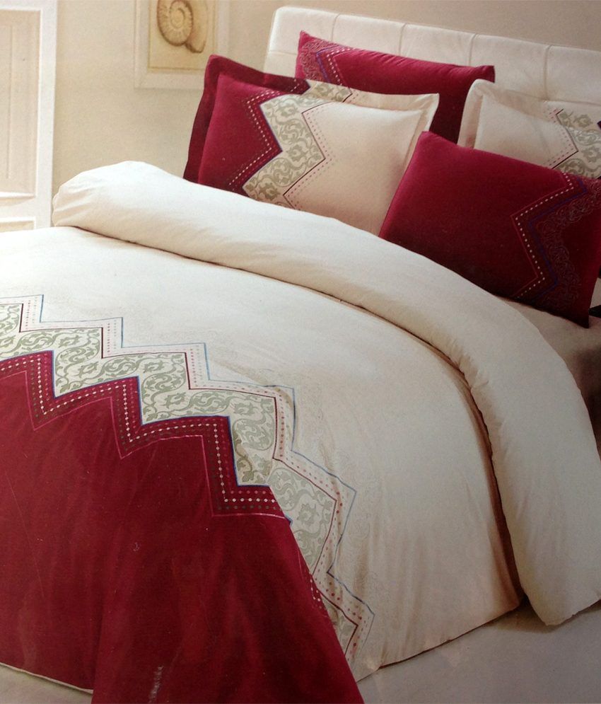 Tima Red Cotton Double Bed Sheets Best Price in India on ...