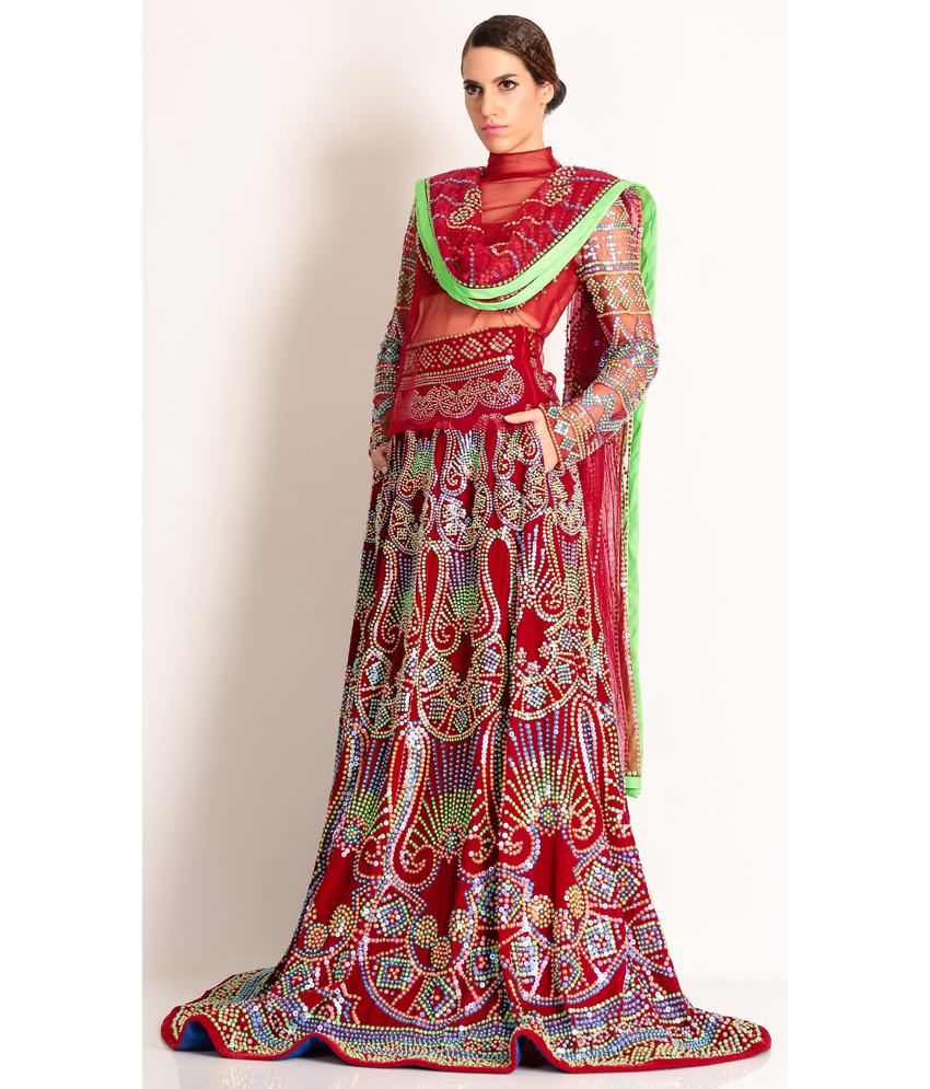 Manish Arora Red Silk Embroidered Bridal Lehenga Buy Manish Arora Red Silk Embroidered Bridal Lehenga Online At Low Price Snapdeal Manish arora is regarded by many as the john galliano of india, manish is an alumnus of national institute of fashion technology in new delhi; buy manish arora red silk embroidered