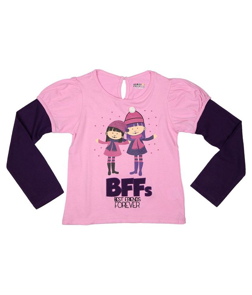 People Bff Girl Print Tee Buy People Bff Girl Print Tee Online At Low 1392