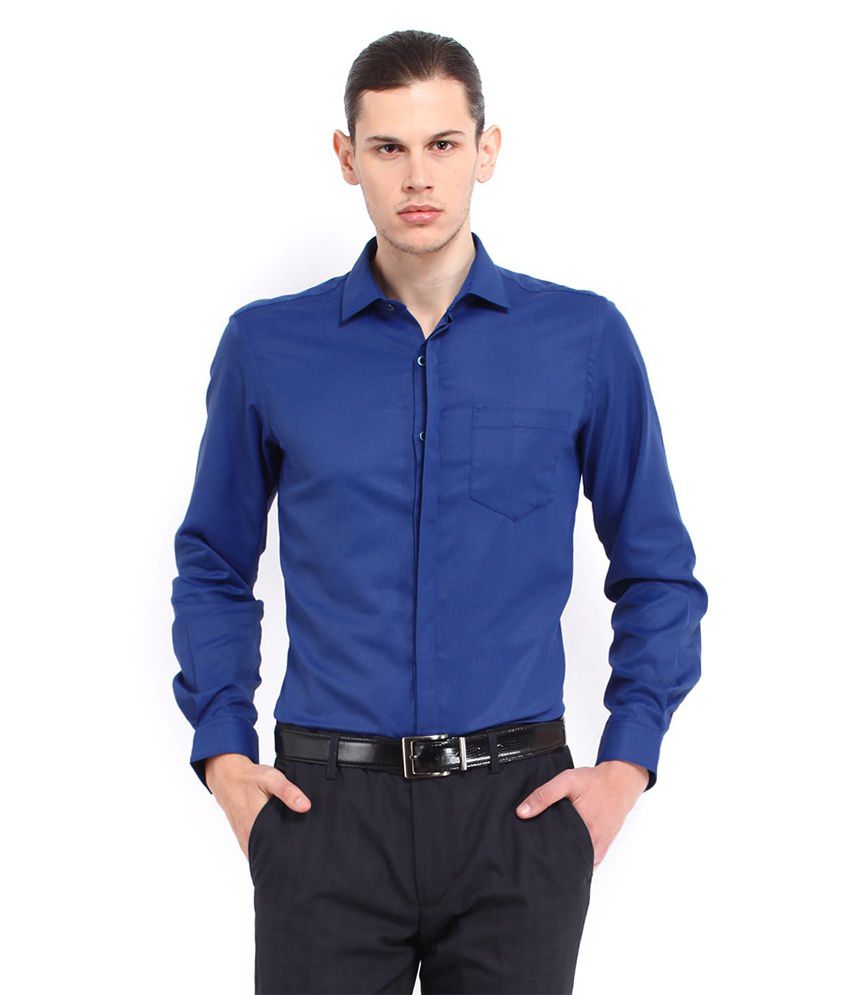 Glamour Men's Navy Blue Formal Shirt - Buy Glamour Men's Navy Blue ...