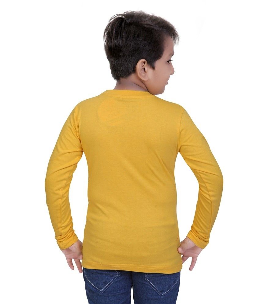 yellow full sleeves t shirt