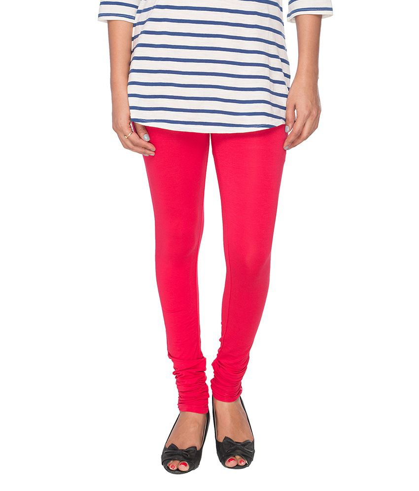 Prisma's Crimson Red Ankle Leggings for Comfortable Style