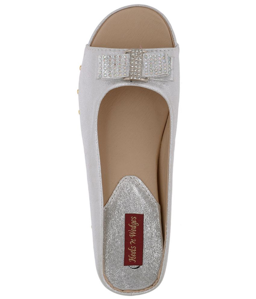 silver flat wedges