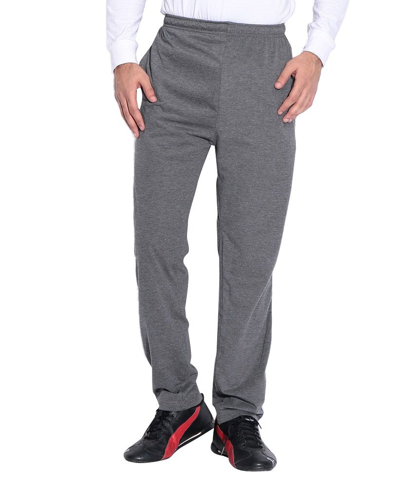 Fizzaro Gray Cotton Trackpants - Buy Fizzaro Gray Cotton Trackpants ...