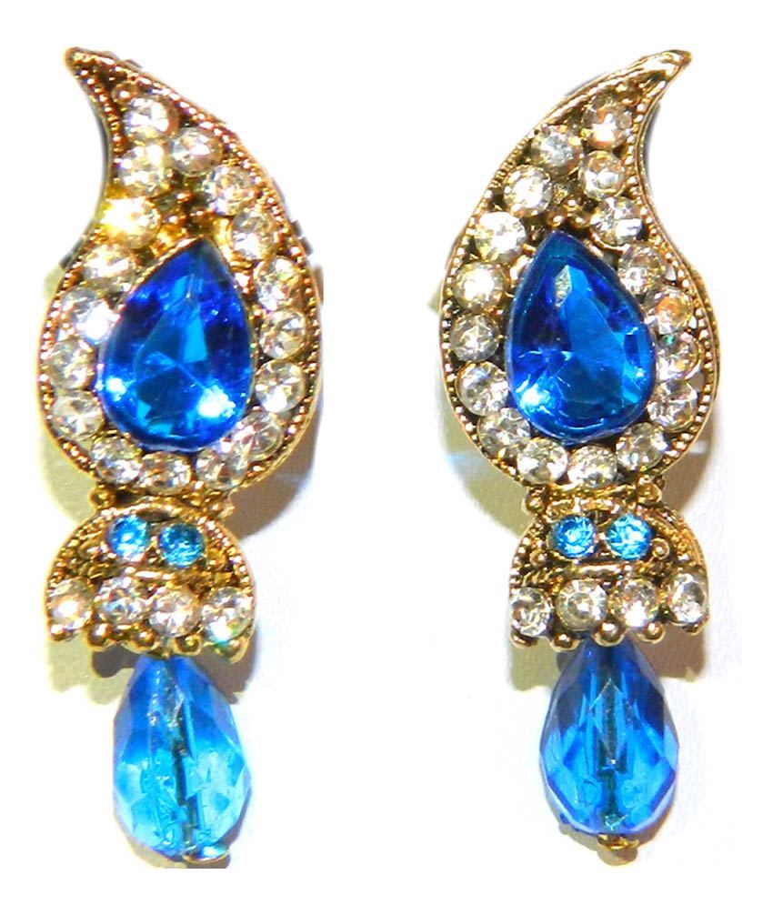 Bijou Blue Flame Ambika Earrings - Buy Bijou Blue Flame Ambika Earrings Online at Best Prices in ...