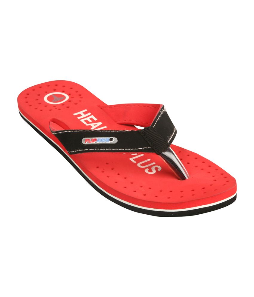 Flipside Womens Health Plus Red Flipflops Price in India- Buy Flipside Womens Health Plus Red 