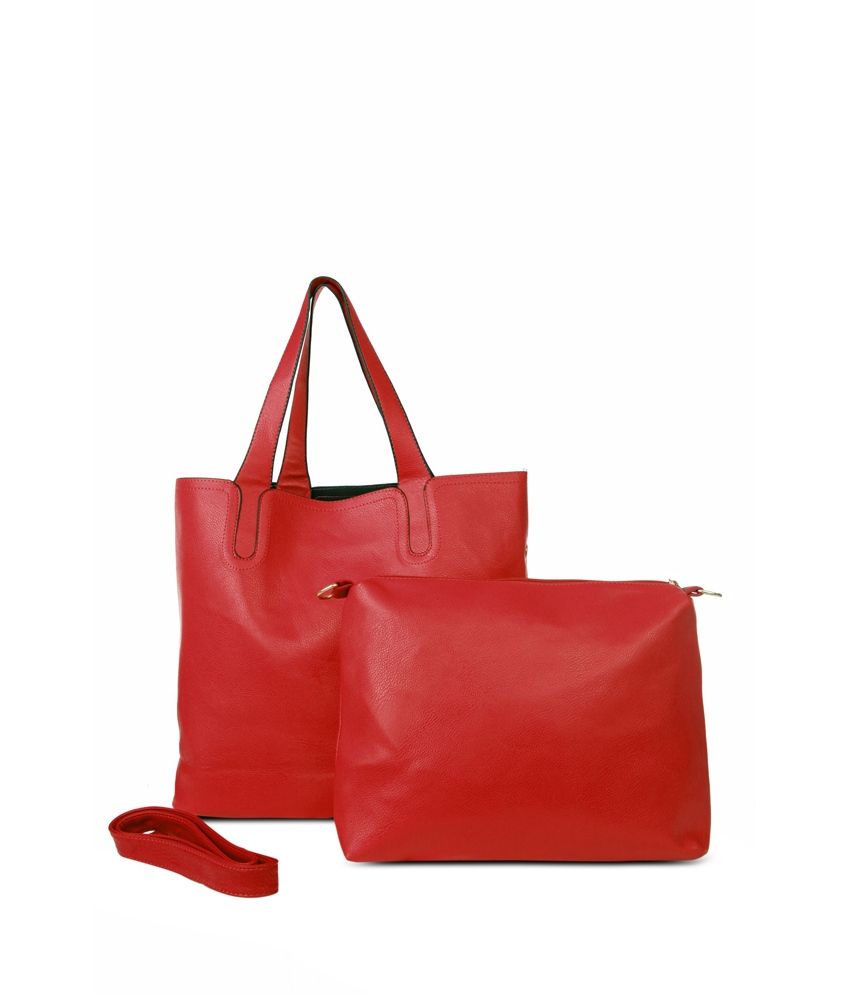 Just Women Plain Blood Red Pu Leather Bags Set Of 2 Just Women Plain Blood Red Pu Leather Bags Set Of 2 Online At Best Prices In India On Snapdeal