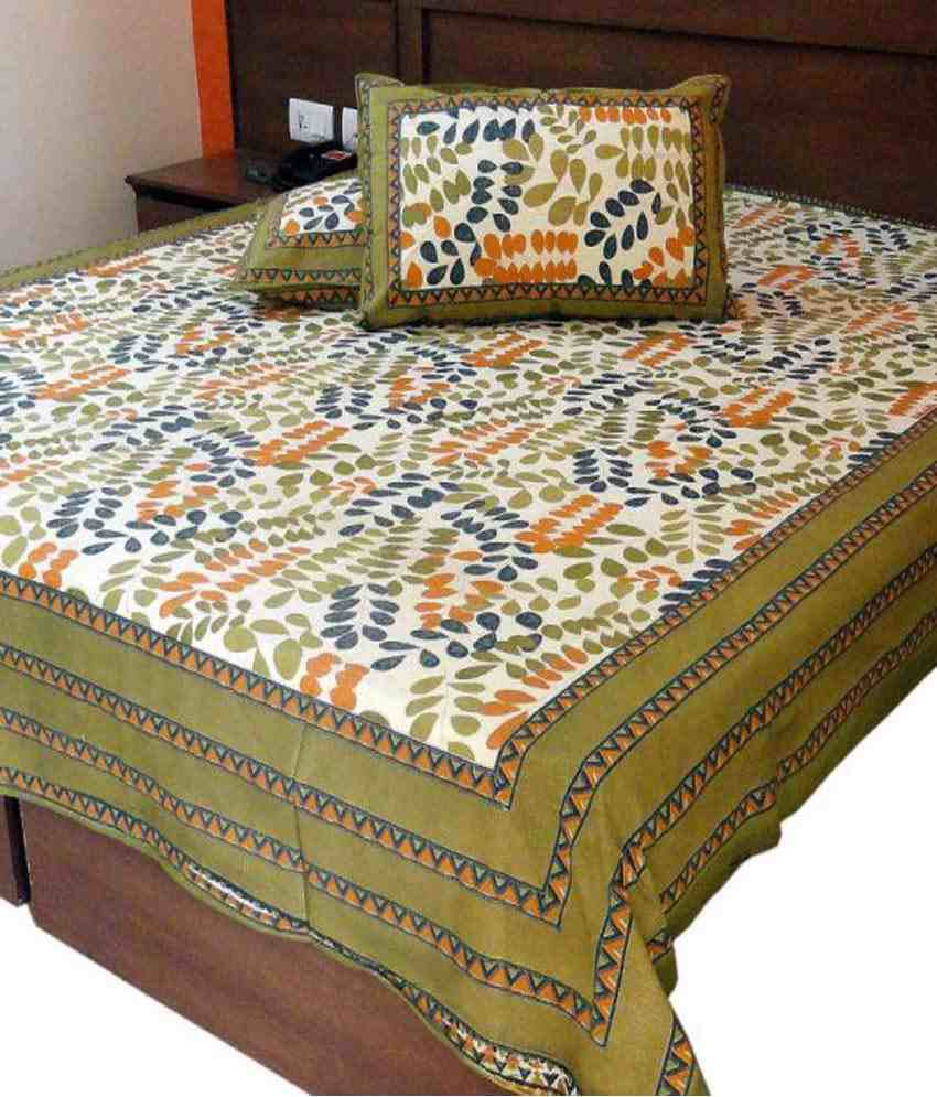 Sunshine Rajasthan Rajasthani Colourful Cotton Double Bed Sheet - Buy ...