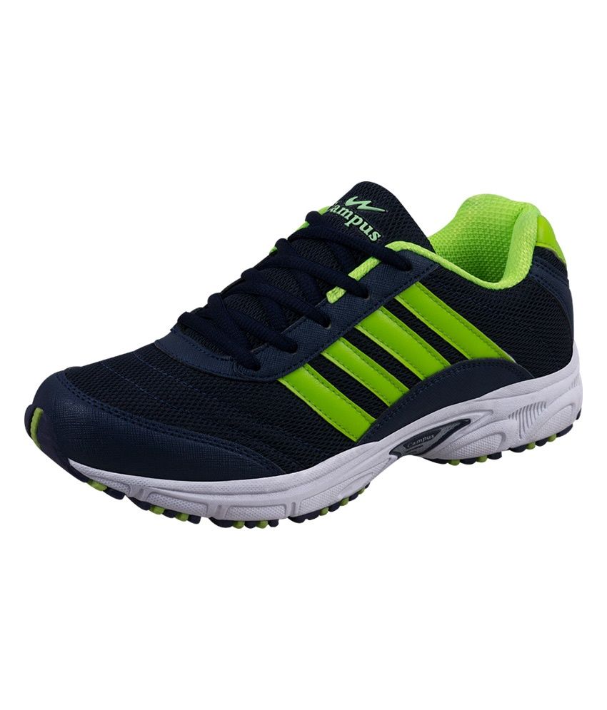 Campus Green Synthetic Leather Lace Walking Sport Shoes - Buy Campus ...