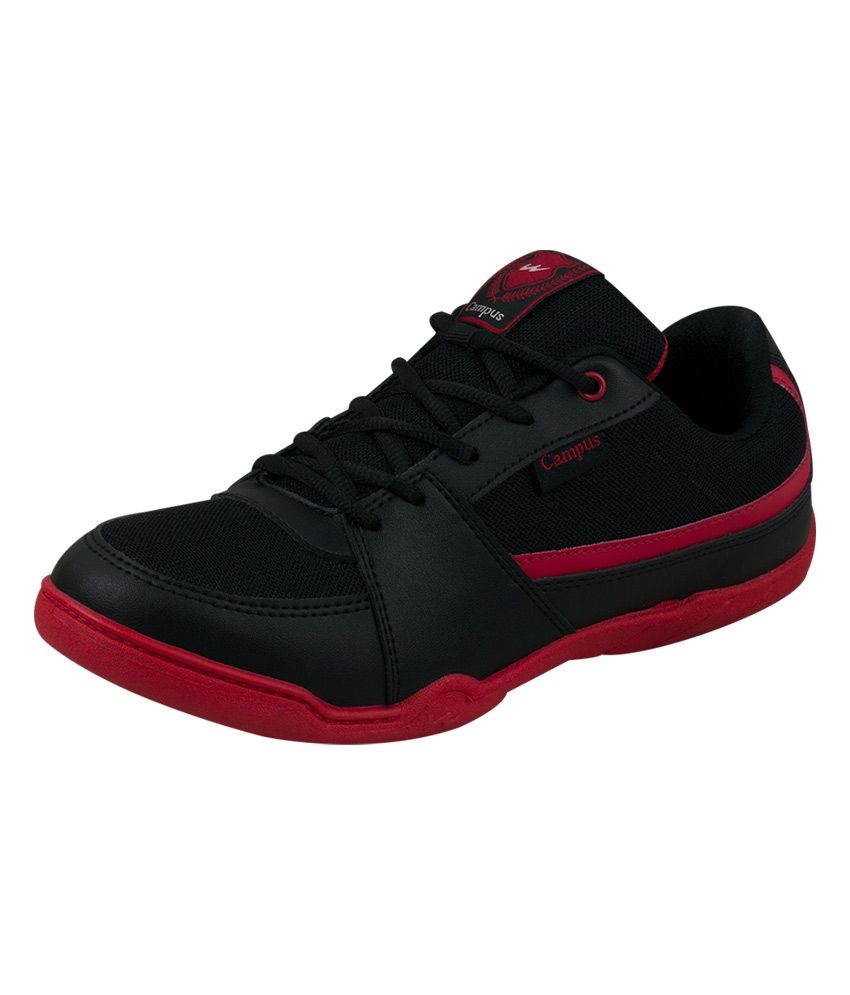 campus red black shoes