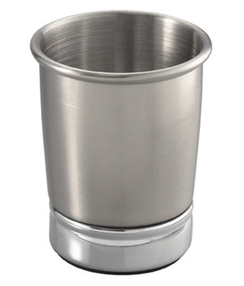 InterDesign Silver Ceramic York Metal Bath TUMBLER Buy InterDesign
