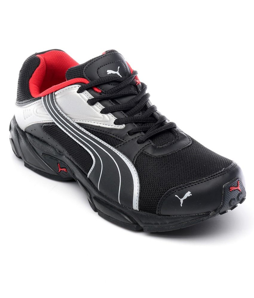 Puma Black And Red Sport Shoes