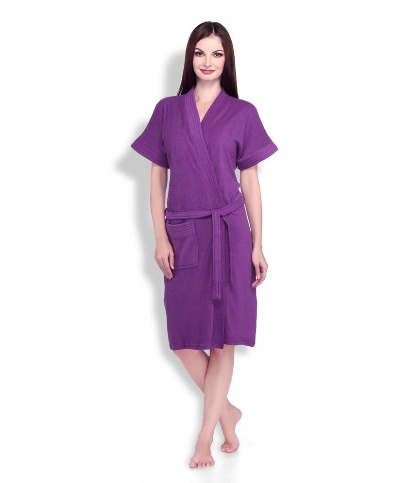 Buy Sand Dune Purple Bathrobes Online at Best Prices in India - Snapdeal