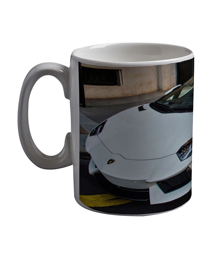 Artifa White Lamborghini Inspired Coffee Mug: Buy Online at Best Price ...