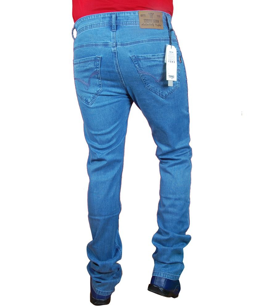 Torbo Denims Blue Regular Fit Men's Cotton Jeans - Buy Torbo Denims ...