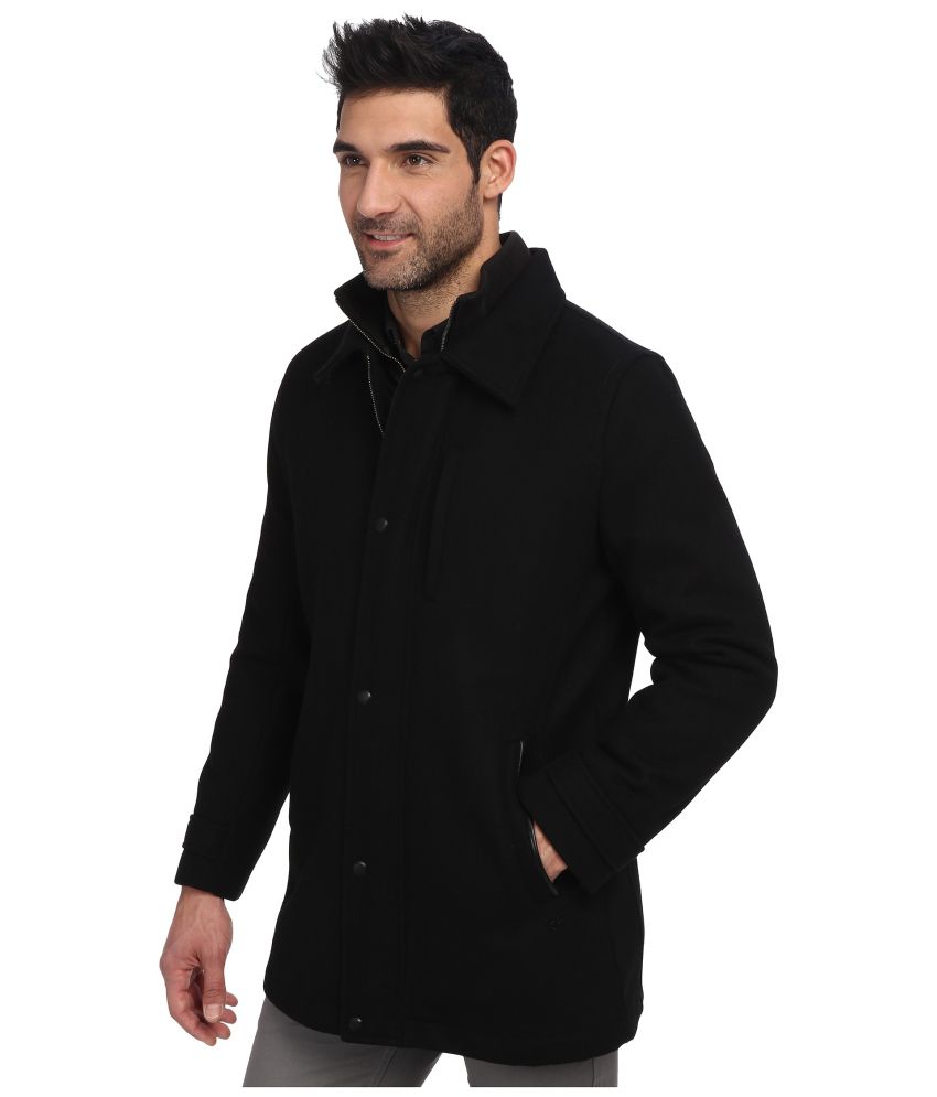 Calvin Klein Black Woollen Casual Melton Jacket - Buy Calvin Klein ...