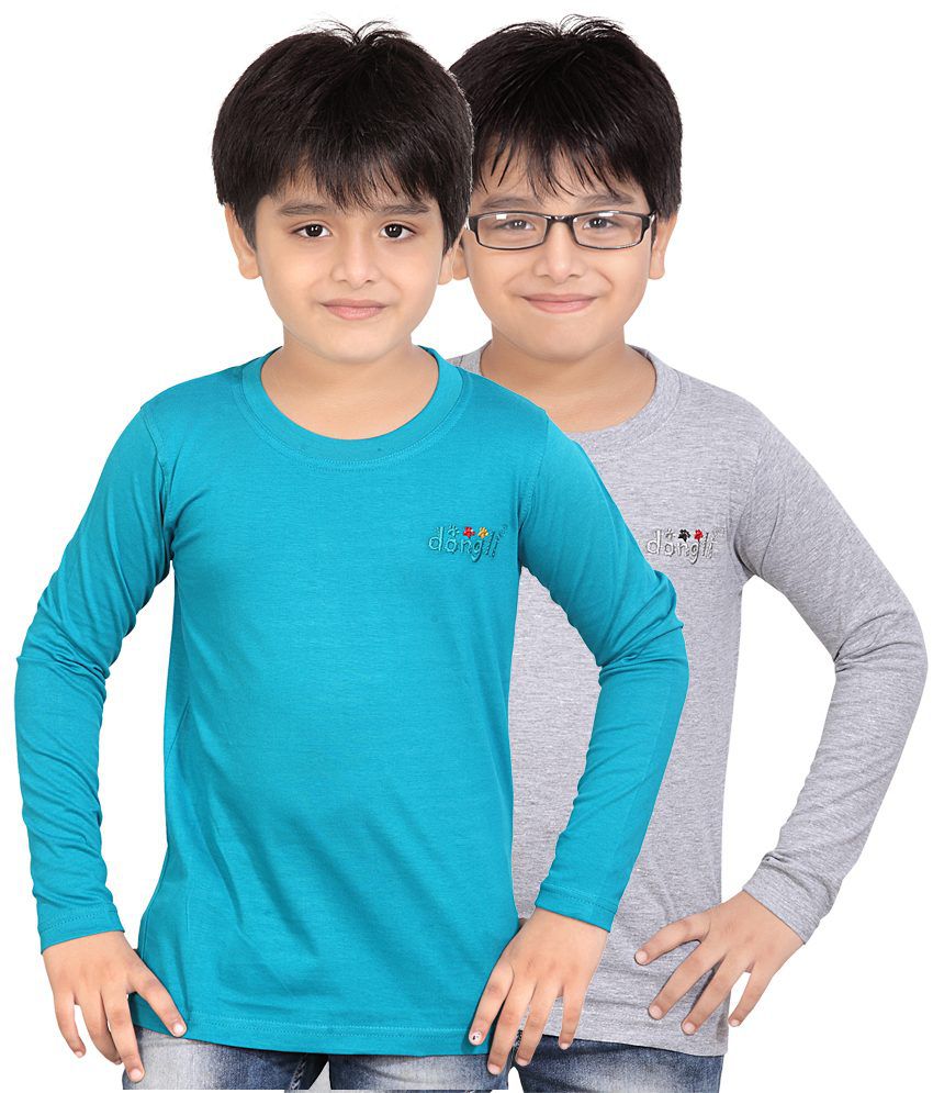     			Dongli Multicolor Cotton Full Sleeve T-shirt - Combo Of 2