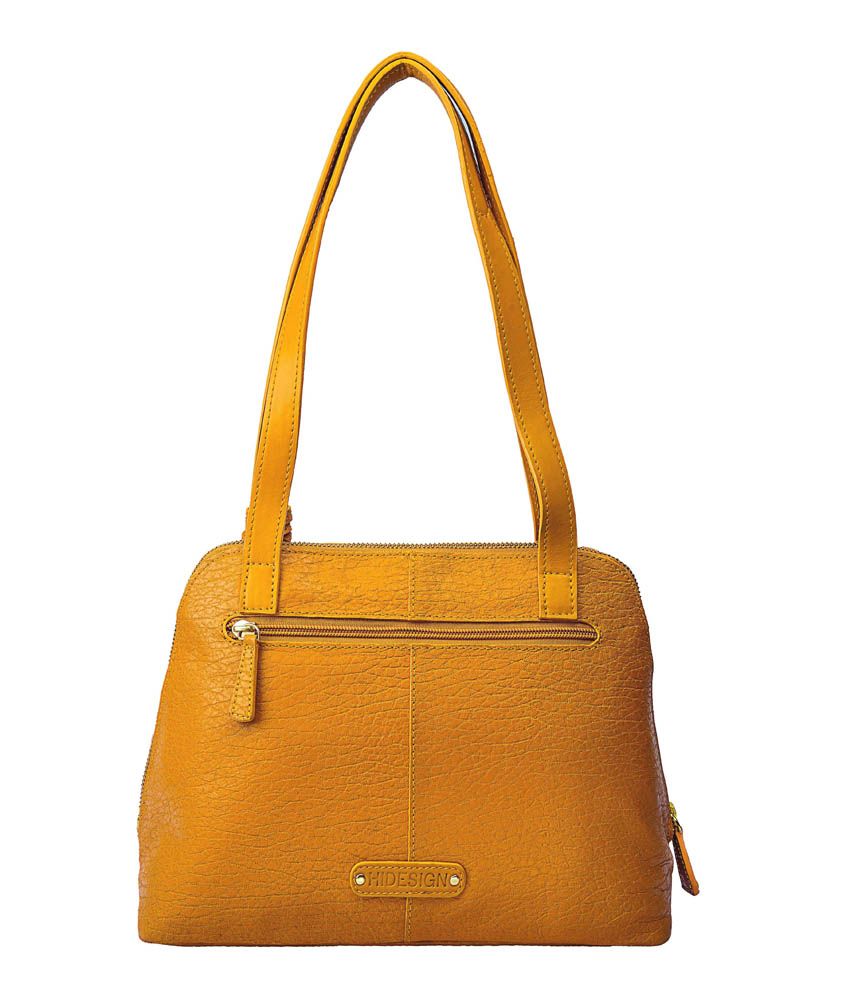 Hidesign SB RHEA 03 Yellow Leather Shoulder Bag - Buy Hidesign SB RHEA ...