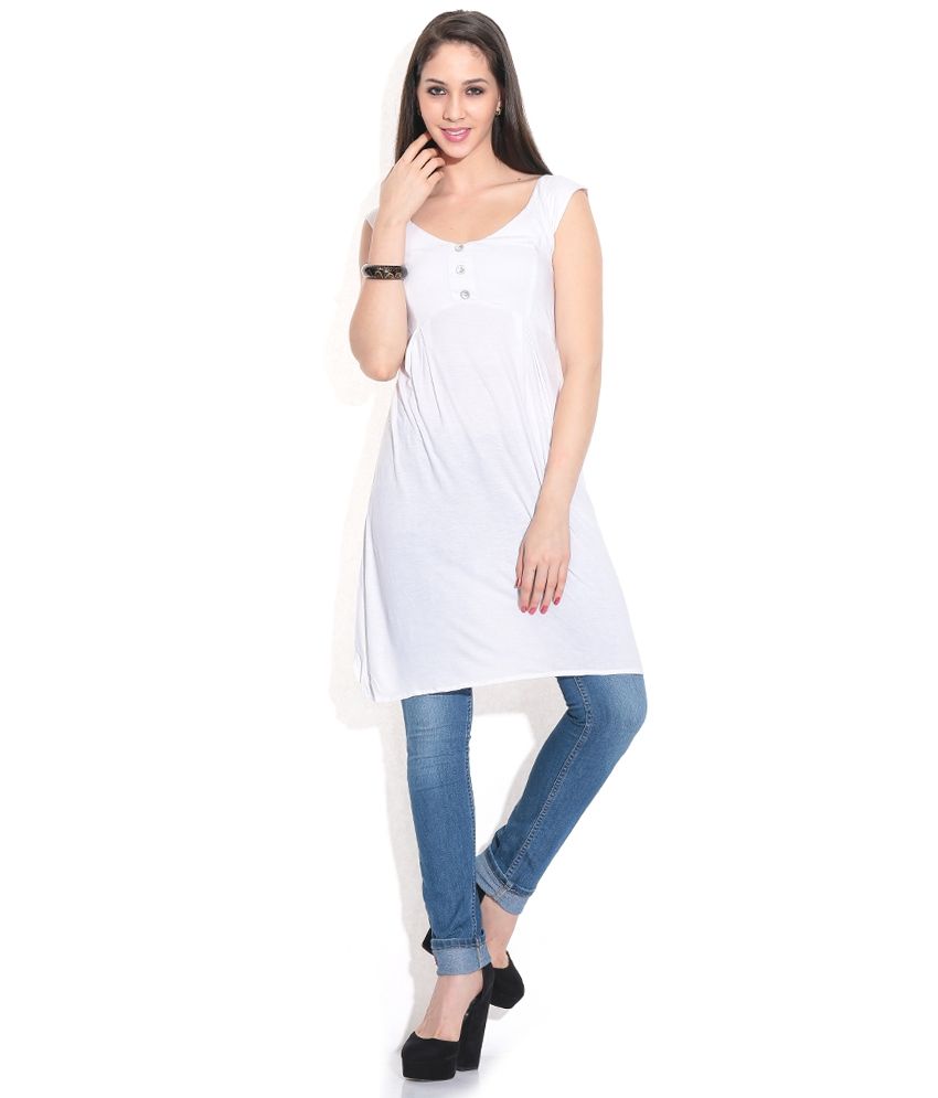 plain white kurtis online