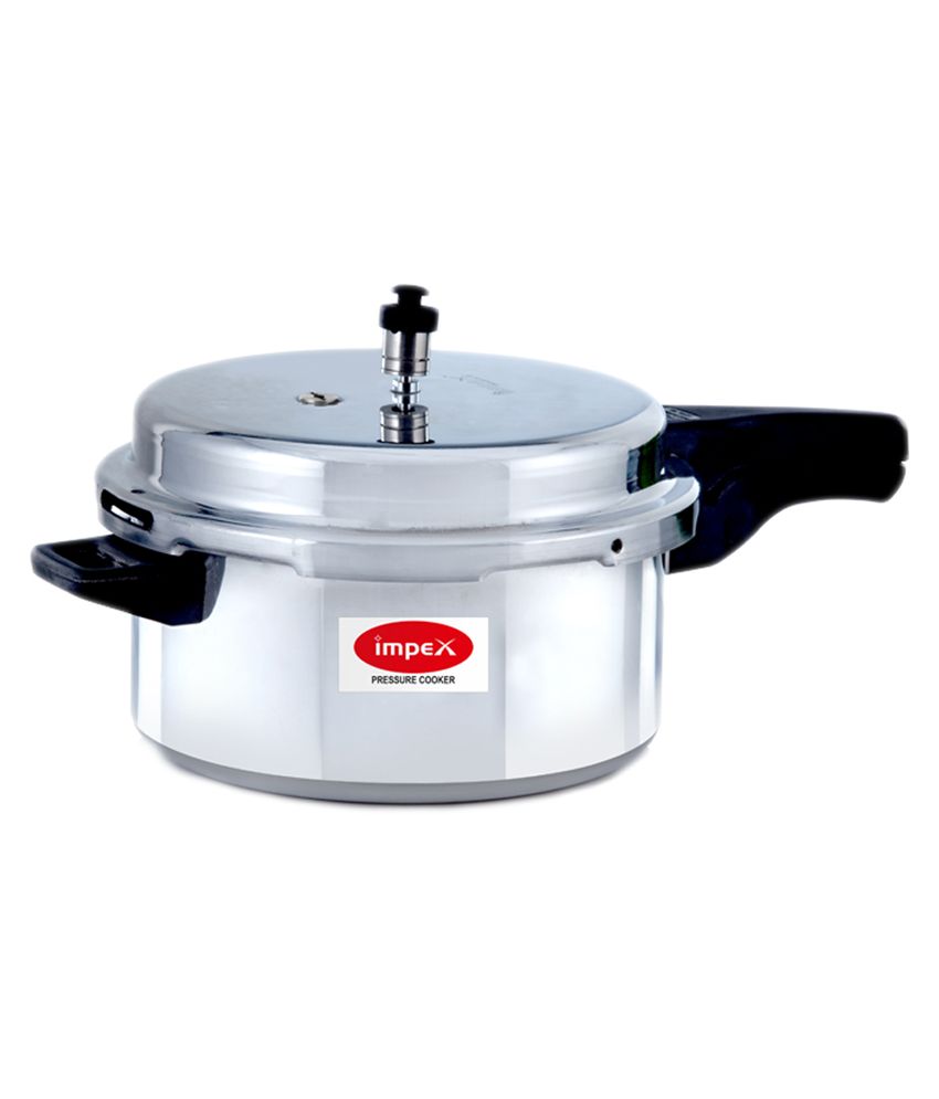 Impex Induction Base Aluminium Pressure Cooker With Outer Lid 5 Litre