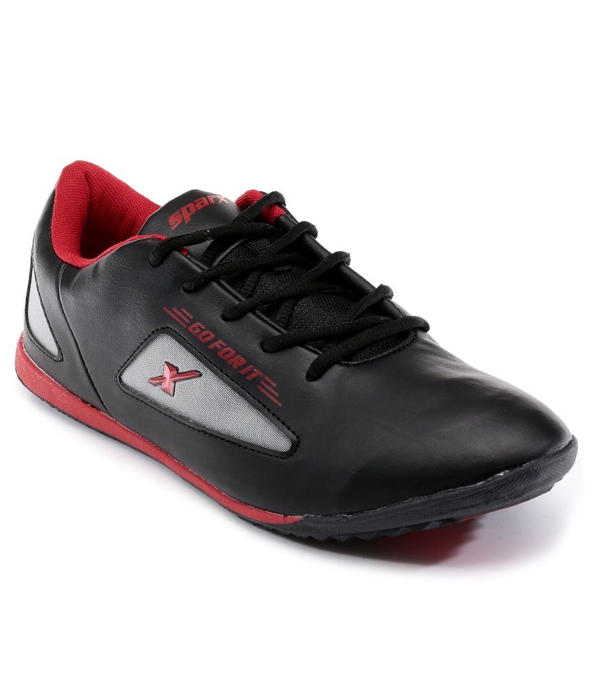 sparx black shoes without laces
