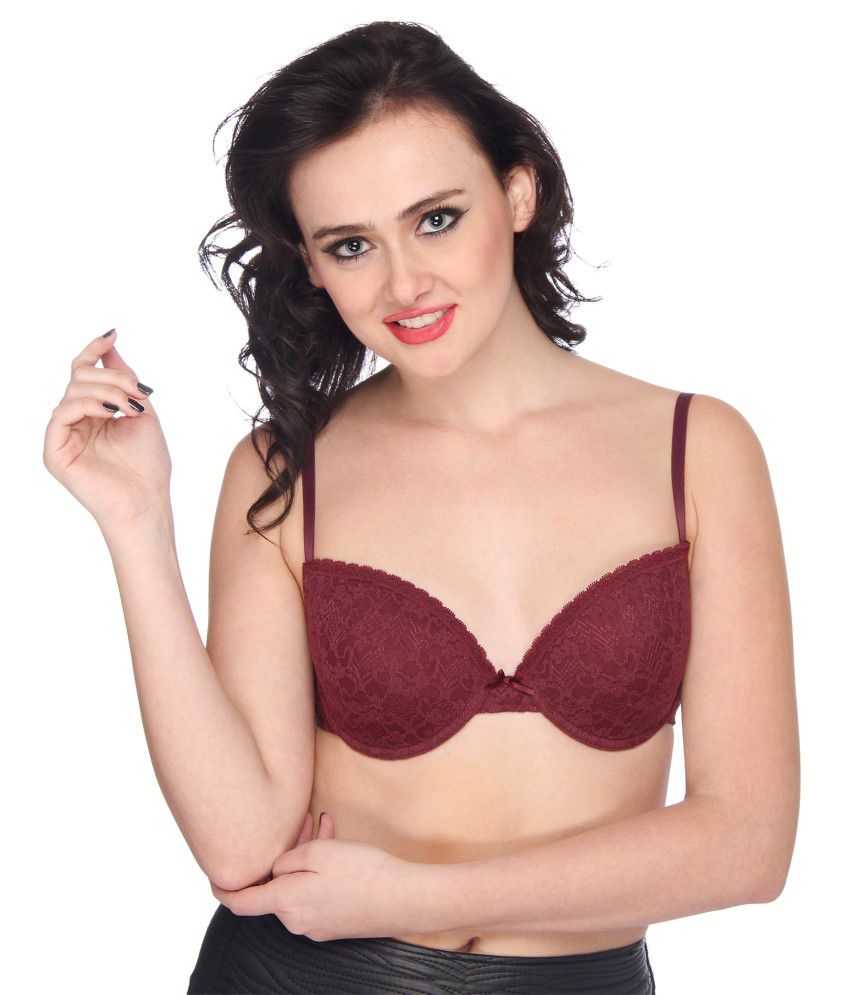 Buy Vivity Maroon Polyester Bra Online At Best Prices In India Snapdeal 
