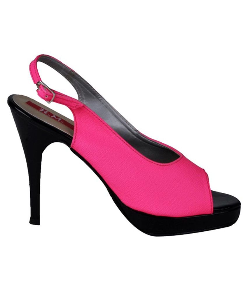 pink heel sandals womens