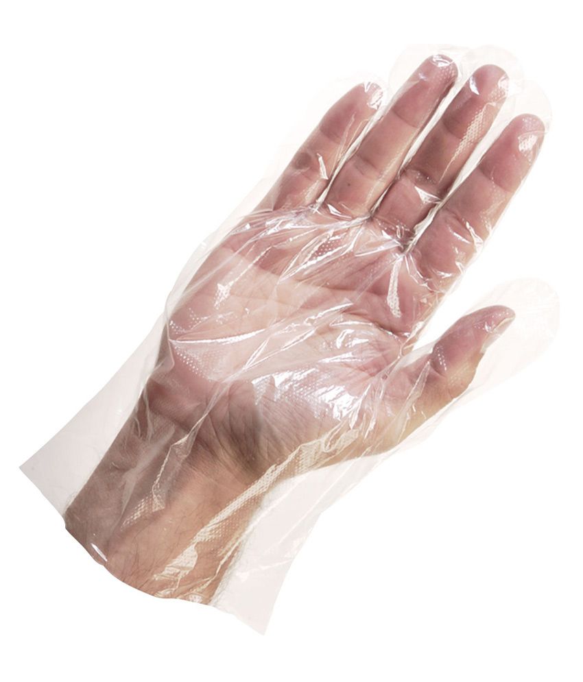 plastic transparent disposable clear gloves