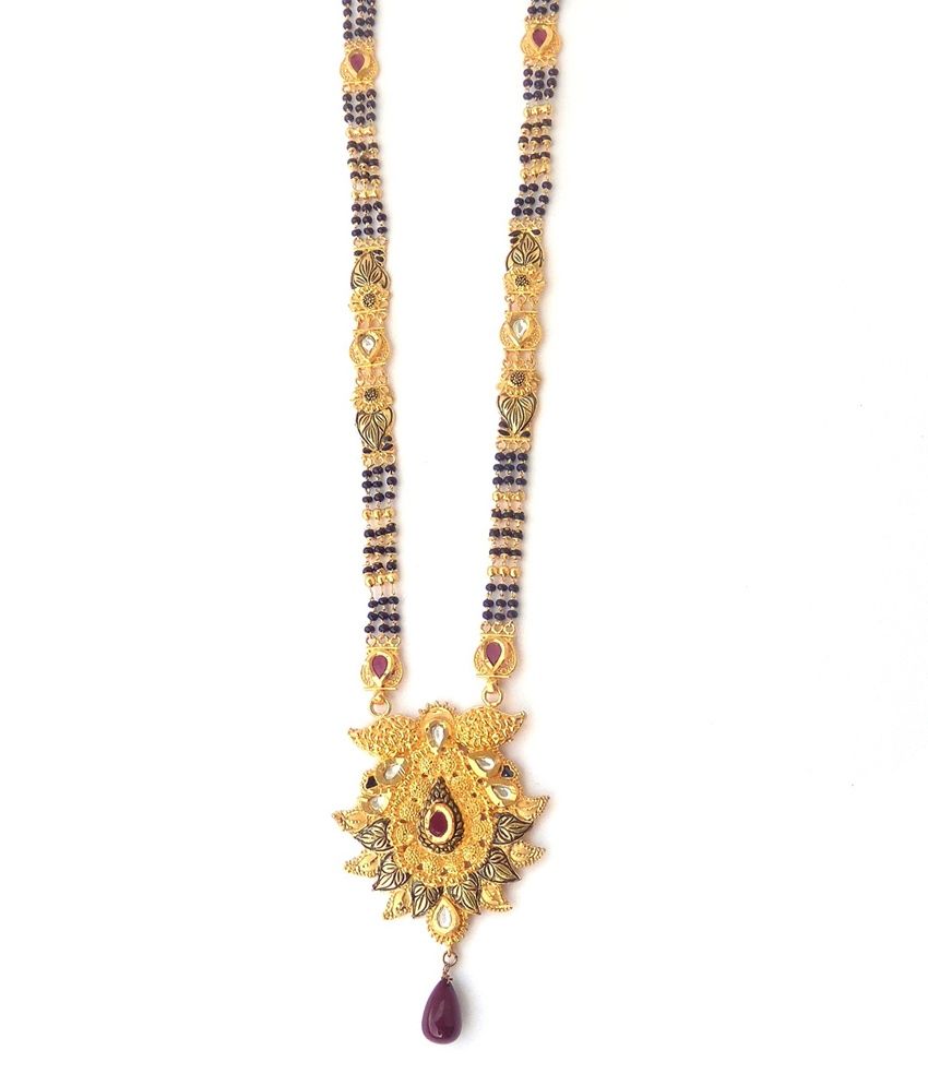 Nishugold Antique Design Gold Mangalsutra: Buy Nishugold ...