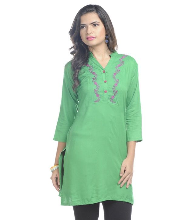 green colour kurti design