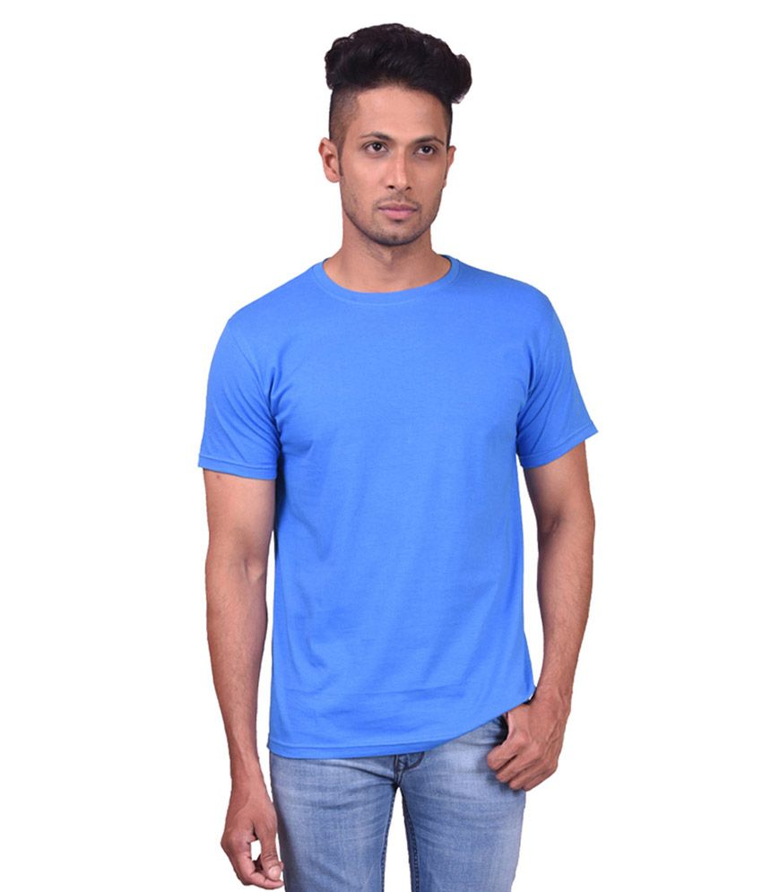 Truedesign Blue Roundneck Half Sleeve Men's T-shirt - Buy Truedesign ...