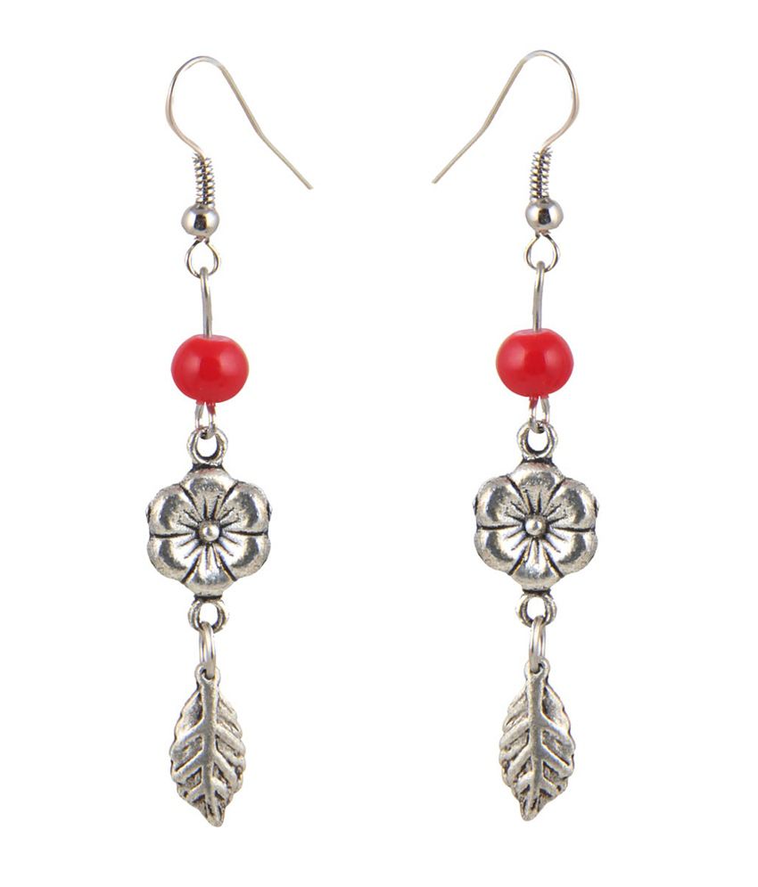 Jewelizer Tibetan Silver Dangle Earrings - Buy Jewelizer Tibetan Silver ...