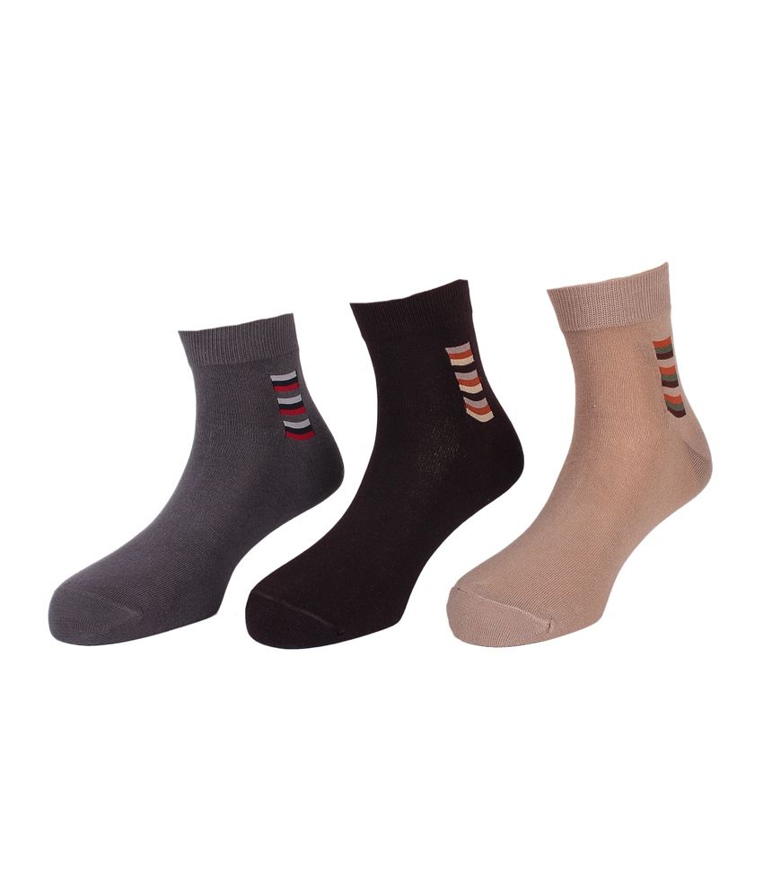 Lacarte Cotton Spandex Socks- 3 Pair Pack: Buy Online at Low Price in ...