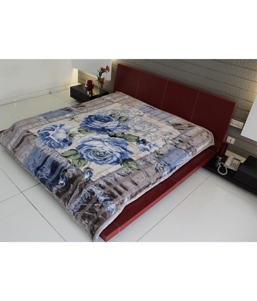 Youngman Mystery Grey Floral Blanket Buy Youngman Mystery Grey Floral Blanket Online at Low