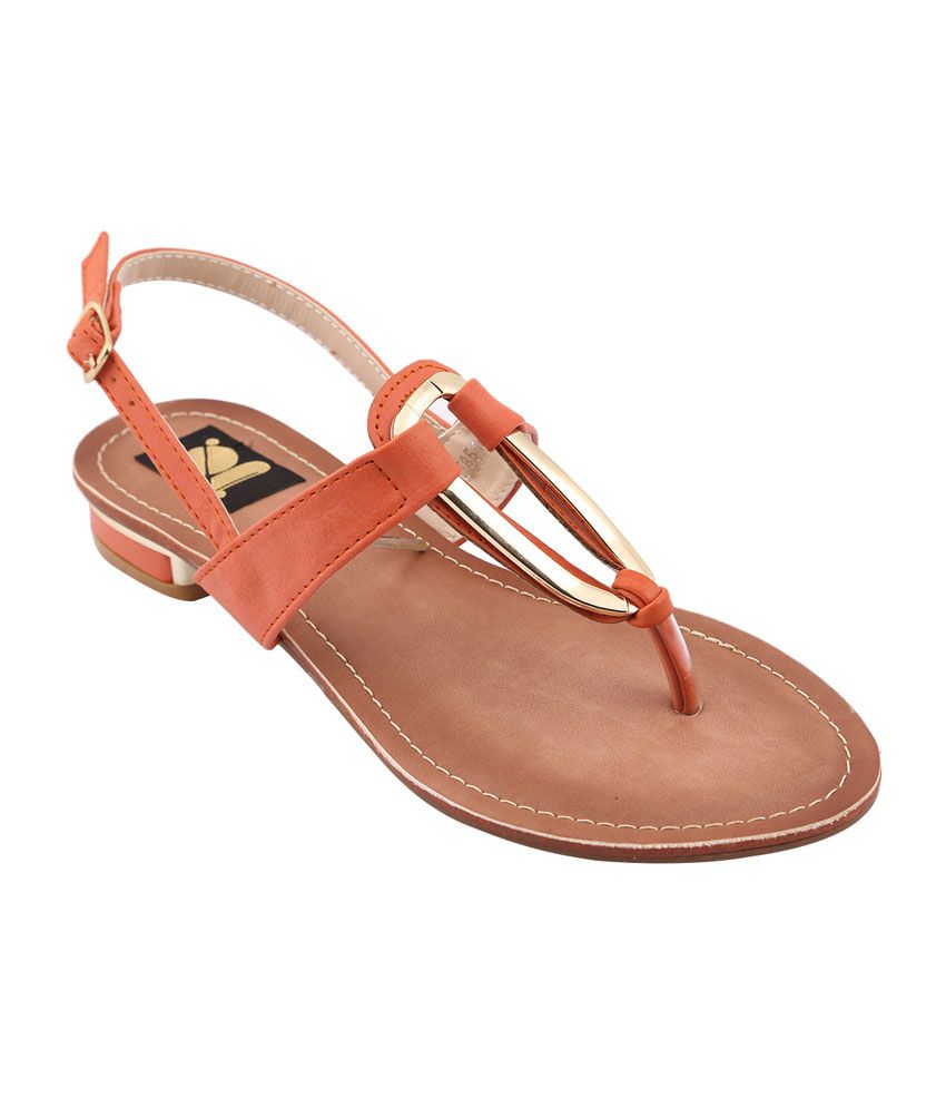 Gossip Orange Flat Sandal - Buy Women's Sandals @ Best Price Online ...