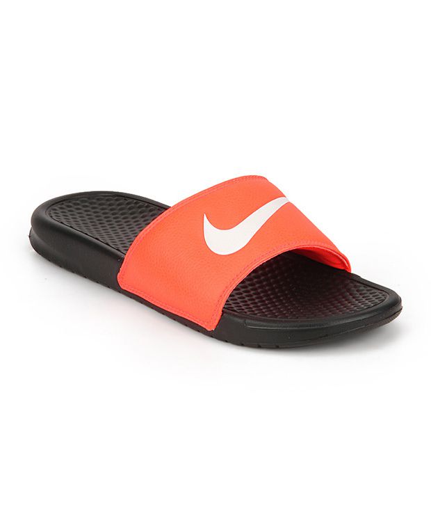 Nike Benassi Swoosh Orange Black 