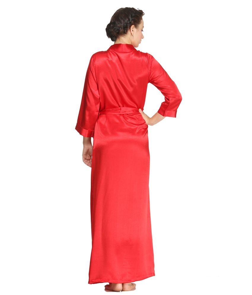 Buy Private Lives Red Satin Robe Online At Best Prices In India Snapdeal