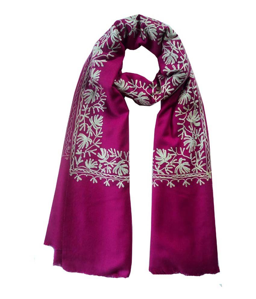 Creative Purple Kashmiri Woolen Shawl Price in India - Buy Creative ...