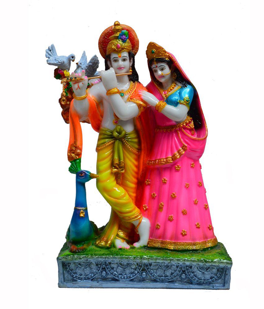     			eCraftIndia Colorful Statue Of Radha-krishna With Cow