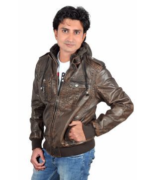 d&g leather jacket brown