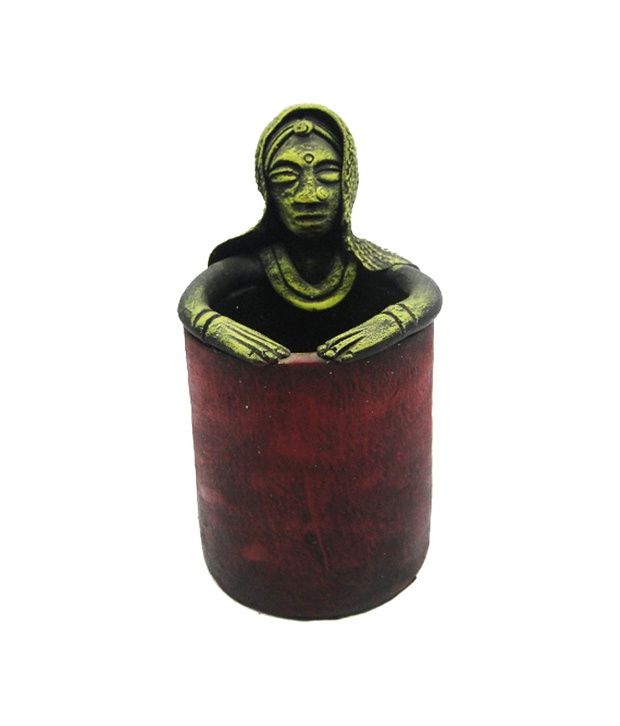 Kraftnation Terracotta Tribal Woman Pen Stand Buy Kraftnation