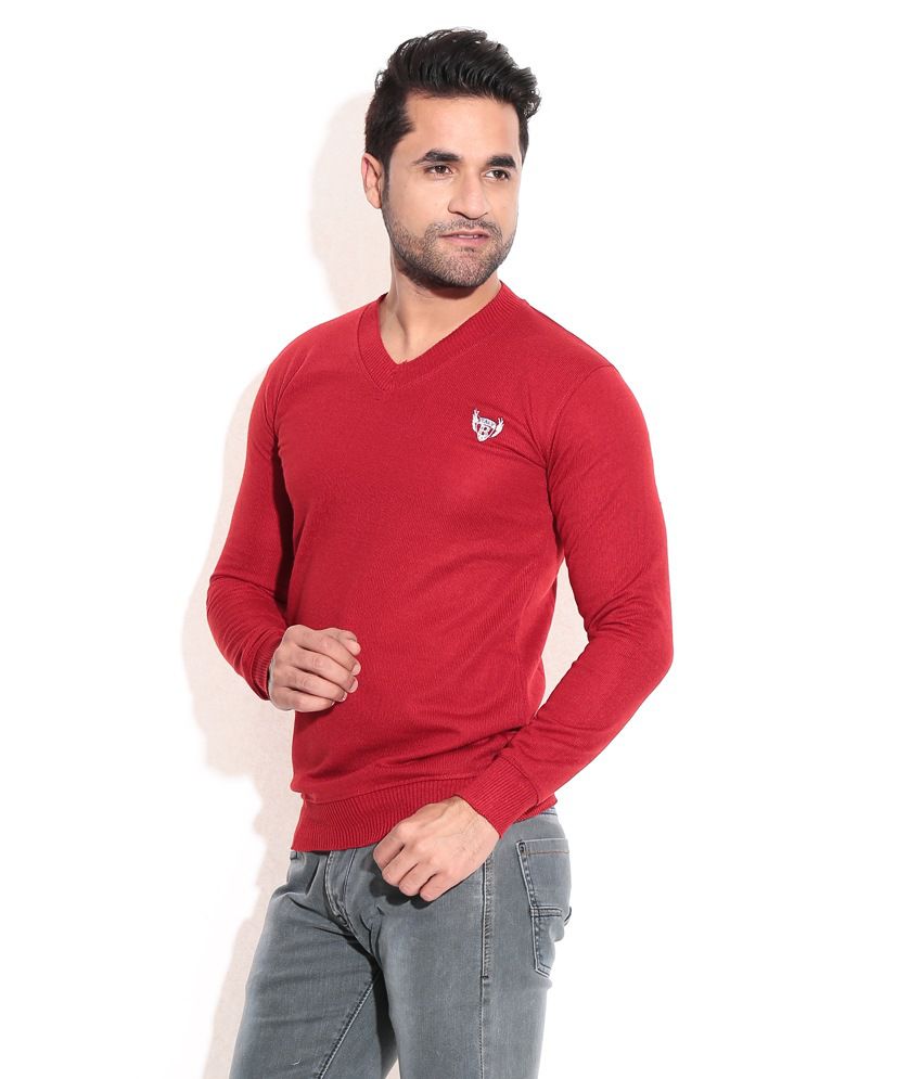 Buff Red Full Sleeves Sweater - Buy Buff Red Full Sleeves Sweater ...