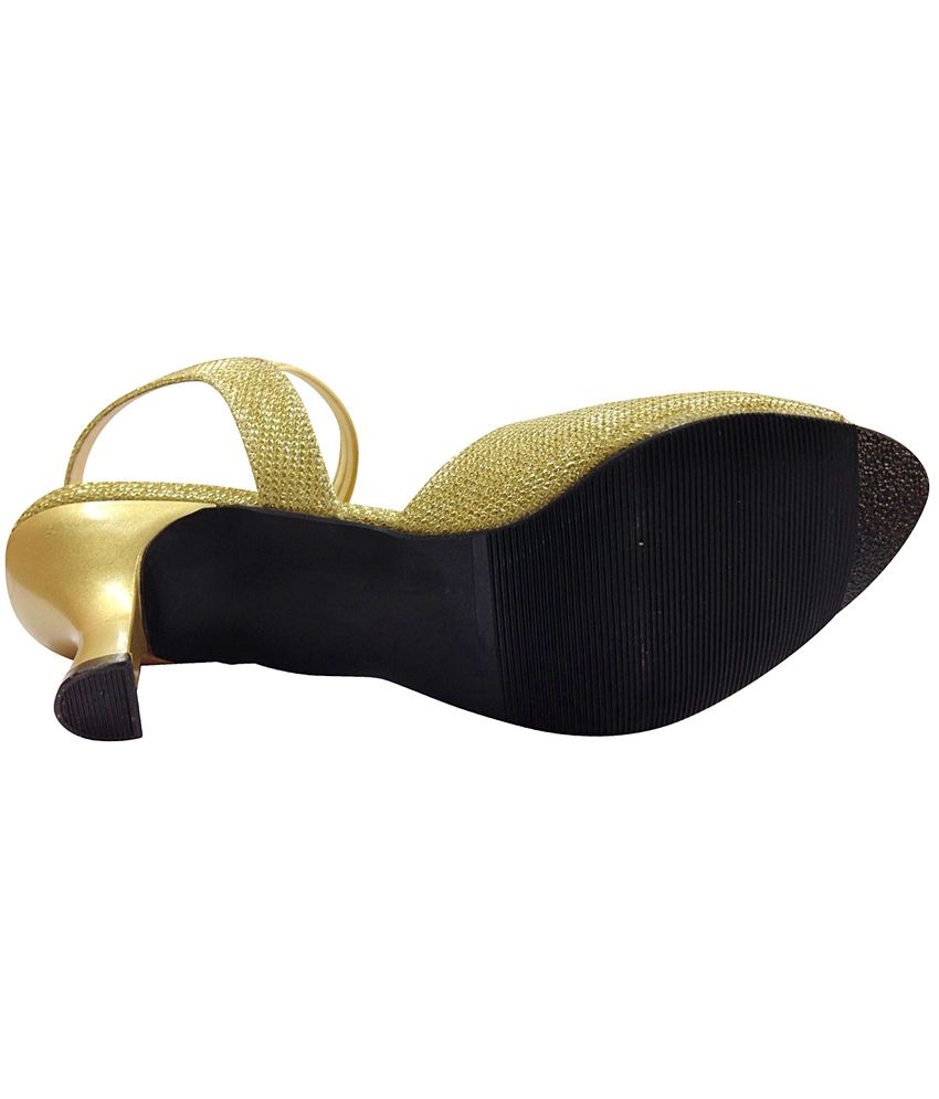 party wear golden sandals