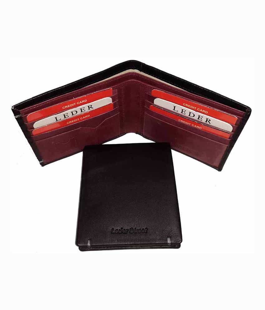 Leder Street Leather Designer Men's Regular Wallet Buy Online at Low