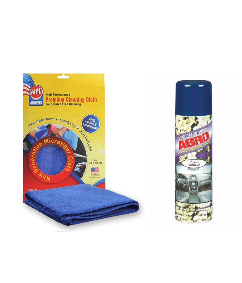 Abro Scented Dashboard Polishvanilla Dp629(220ml)+microfiber Cloth