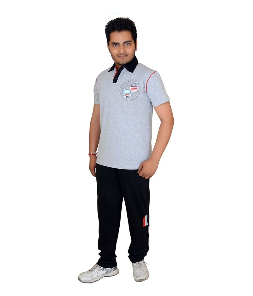 mens grey cotton tracksuit