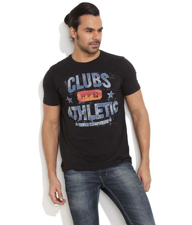 Daniel Hechter Black Athletic Printed T-Shirt - Buy Daniel Hechter ...