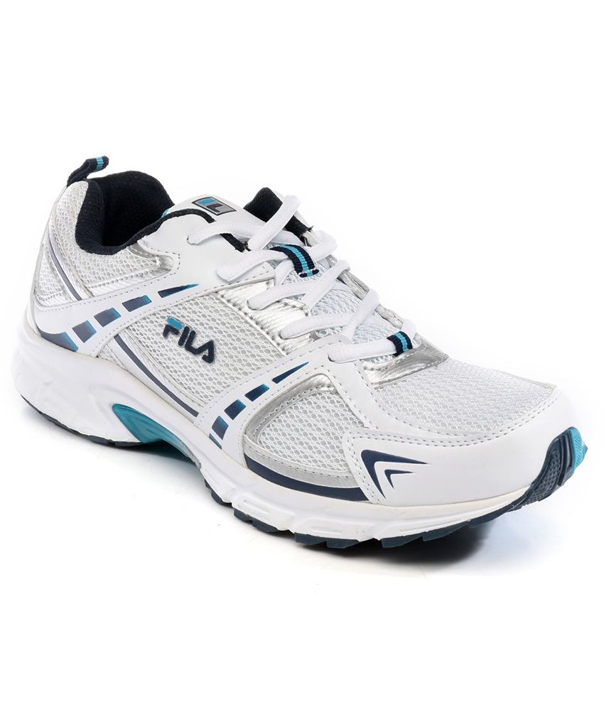 fila white sports shoes